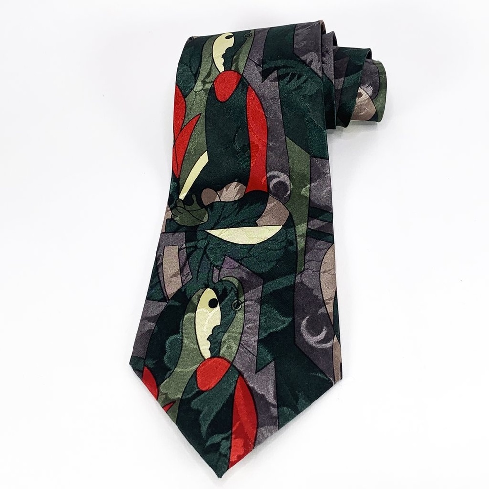 City One Tie Multi-Color Silk Abstract Pattern - Picture 3 of 3
